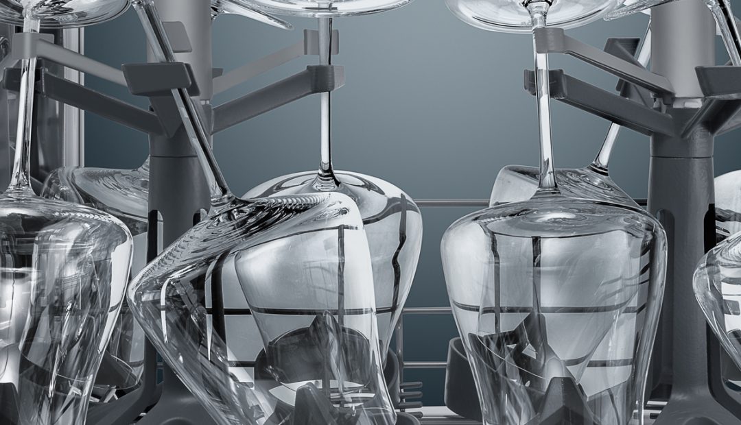 Never handwash your delicate wine glasses again with Siemens wine glass holder for your dishwasher. This holds wine glasses safely and effectively cleans them with a gleaming shine